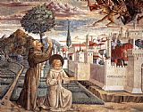 Benozzo Di Lese Di Sandro Gozzoli Famous Paintings - Scenes from the Life of St Francis (Scene 6, north wall)